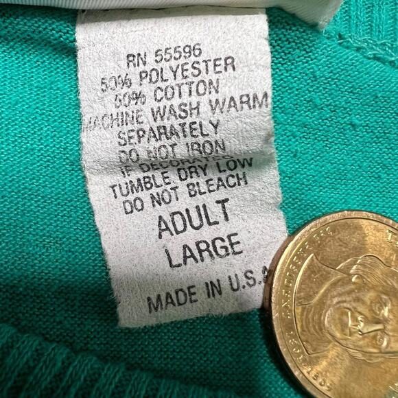 Vtg 90’s Surf Man International tee, blue with multi-coloured T-shirt -Large - Picture 4 of 8